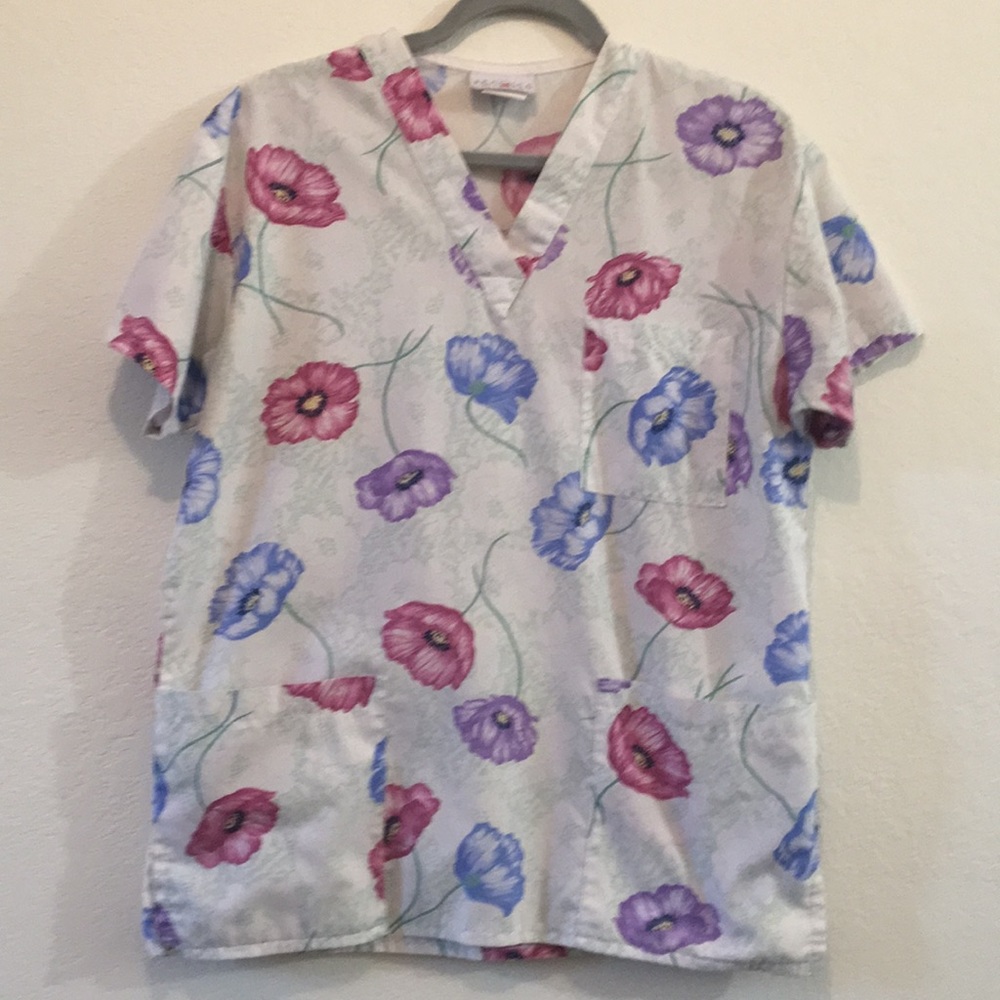 Floral Scrub Top